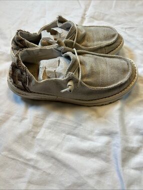 Hey Dude Casual Canvas Slip-On Sneakers in Light Tan